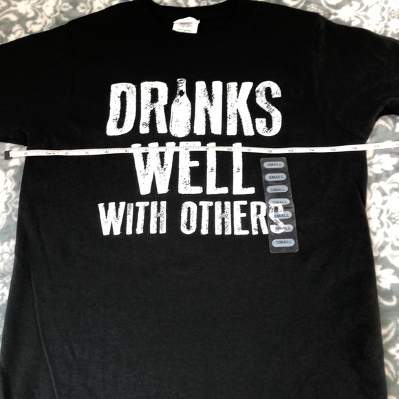 Drinks Well With Others Black Graphic Print Tee - Picture 4 of 7